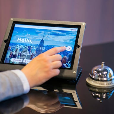 Guest check-in at a vacation rental