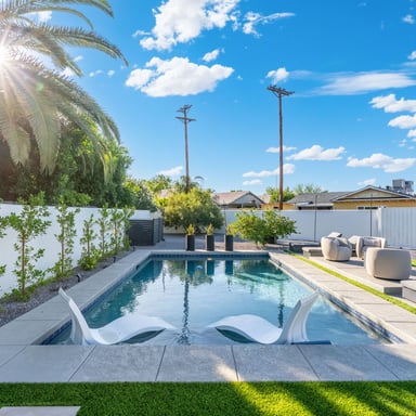 Clean modern garden landscape